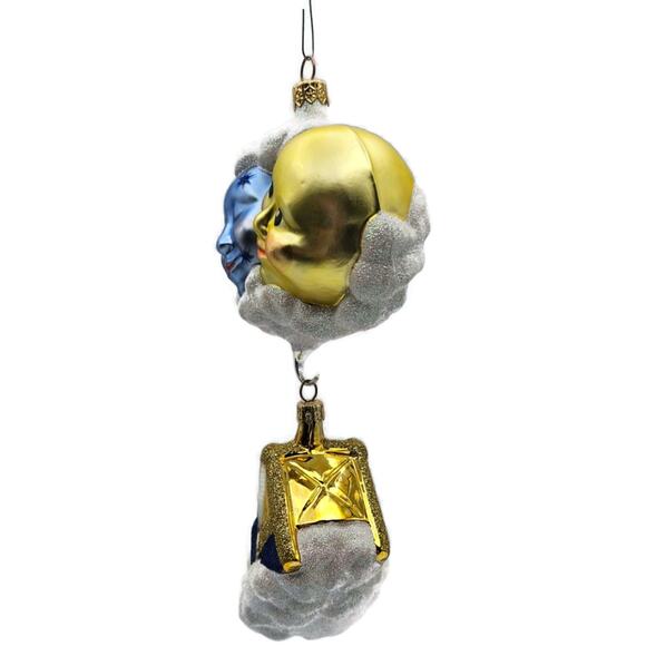 Patricia Breen Sweet Dreams Pearl Bed Gold Trim Moon Sun Christmas Tree Ornament - Picture 10 of 13